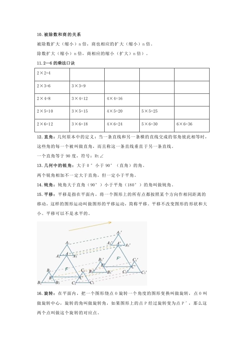 图片[2]-二年级数学下册小学知识点归纳-墨痕题库