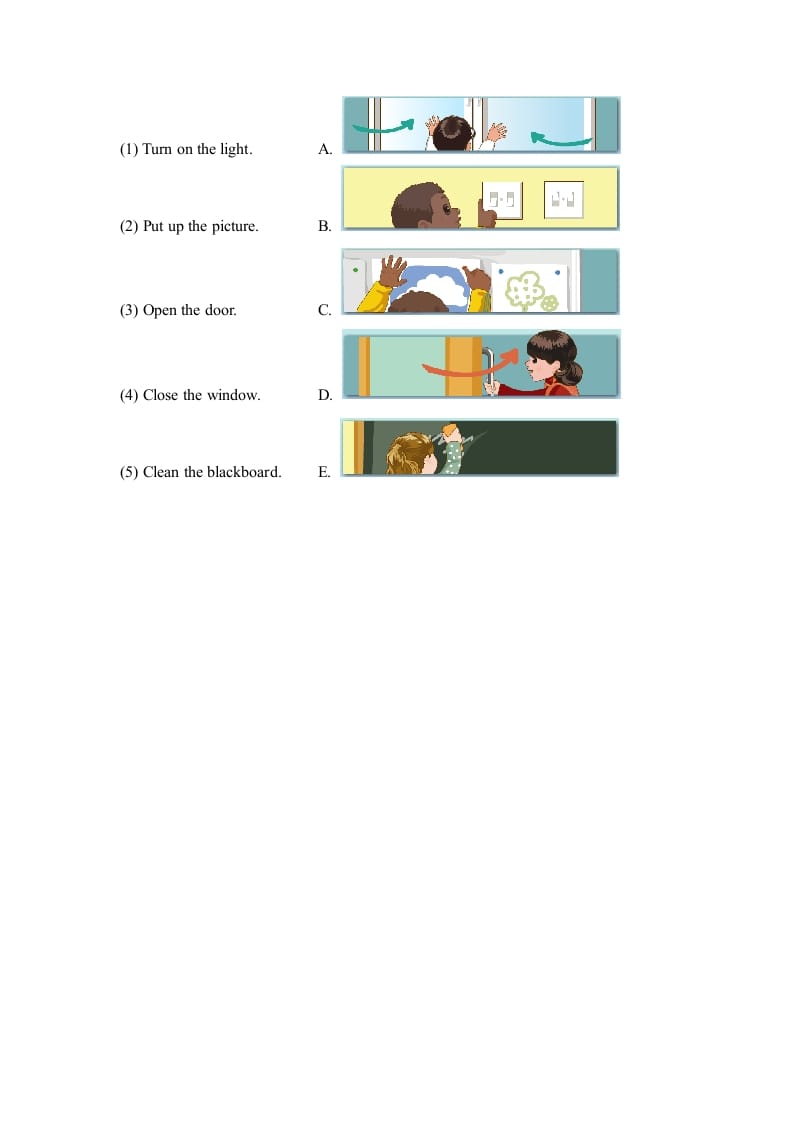 图片[2]-四年级英语上册Unit1_A_Let’s_learn同步习题（人教版一起点）-墨痕题库