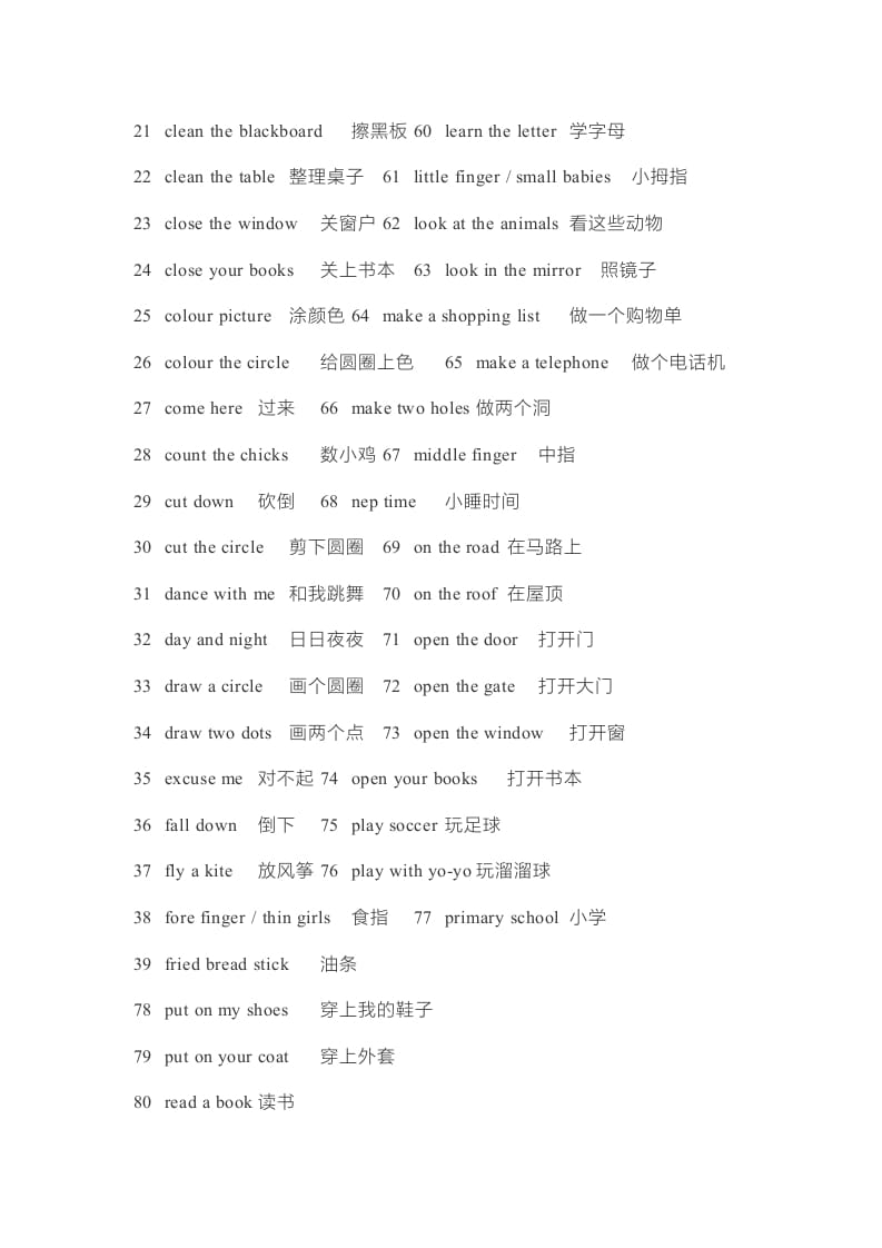 图片[2]-二年级英语上册单词表（人教版一起点）-墨痕题库