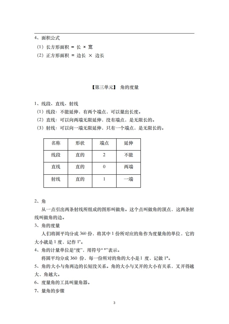 图片[3]-四年级数学上册素材-核心知识点总结人教新课标（人教版）-墨痕题库
