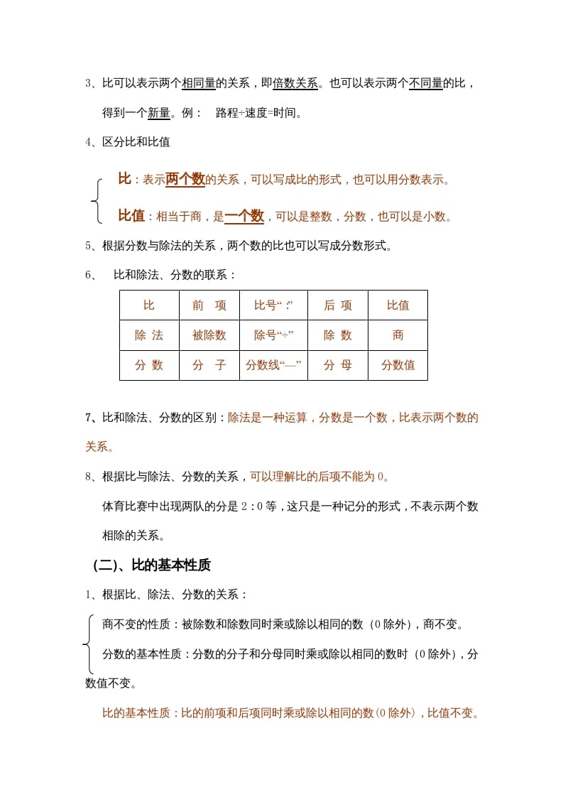 图片[3]-六年级数学上册第2单元归纳总结（人教版）-墨痕题库
