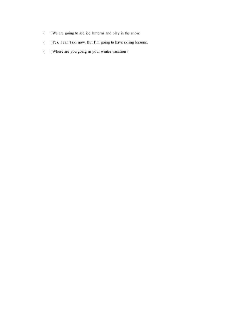 图片[2]-六年级英语上册Unit6习题——第二课时（人教版一起点）-墨痕题库