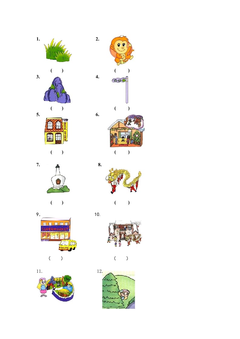 图片[3]-二年级英语上册期末质量检测卷(13)（人教版一起点）-墨痕题库