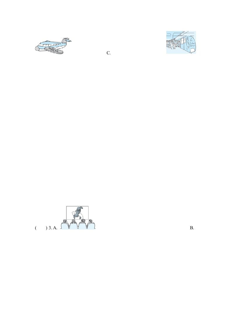 图片[3]-六年级英语上册听力专项复习卷(一)（人教版PEP）-墨痕题库