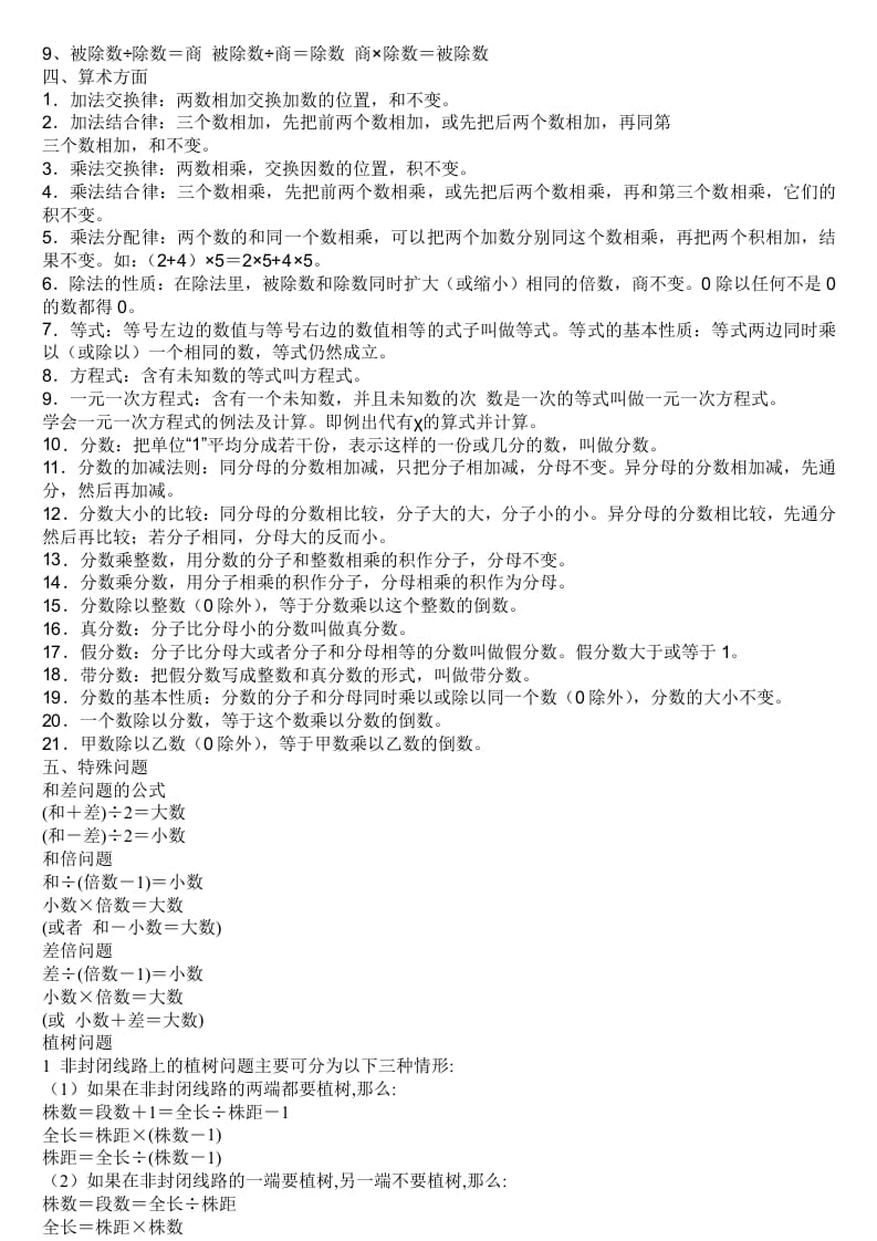 图片[2]-六年级数学下册小学公式大全-墨痕题库