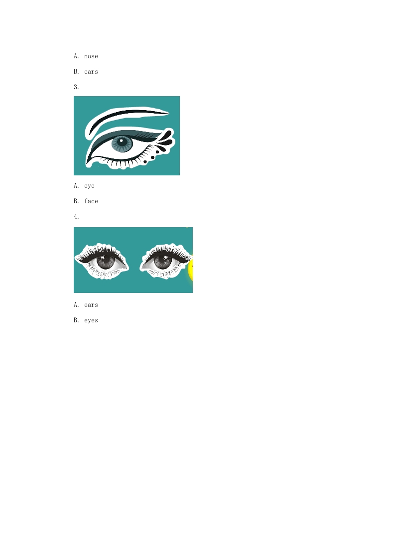 图片[2]-一年级英语上册Face习题2（人教一起点）-墨痕题库