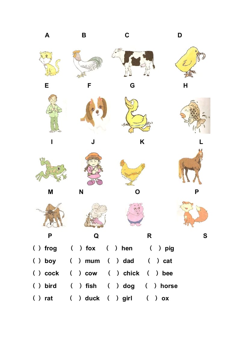 图片[2]-一年级英语上册英语复习试卷（人教一起点）-墨痕题库