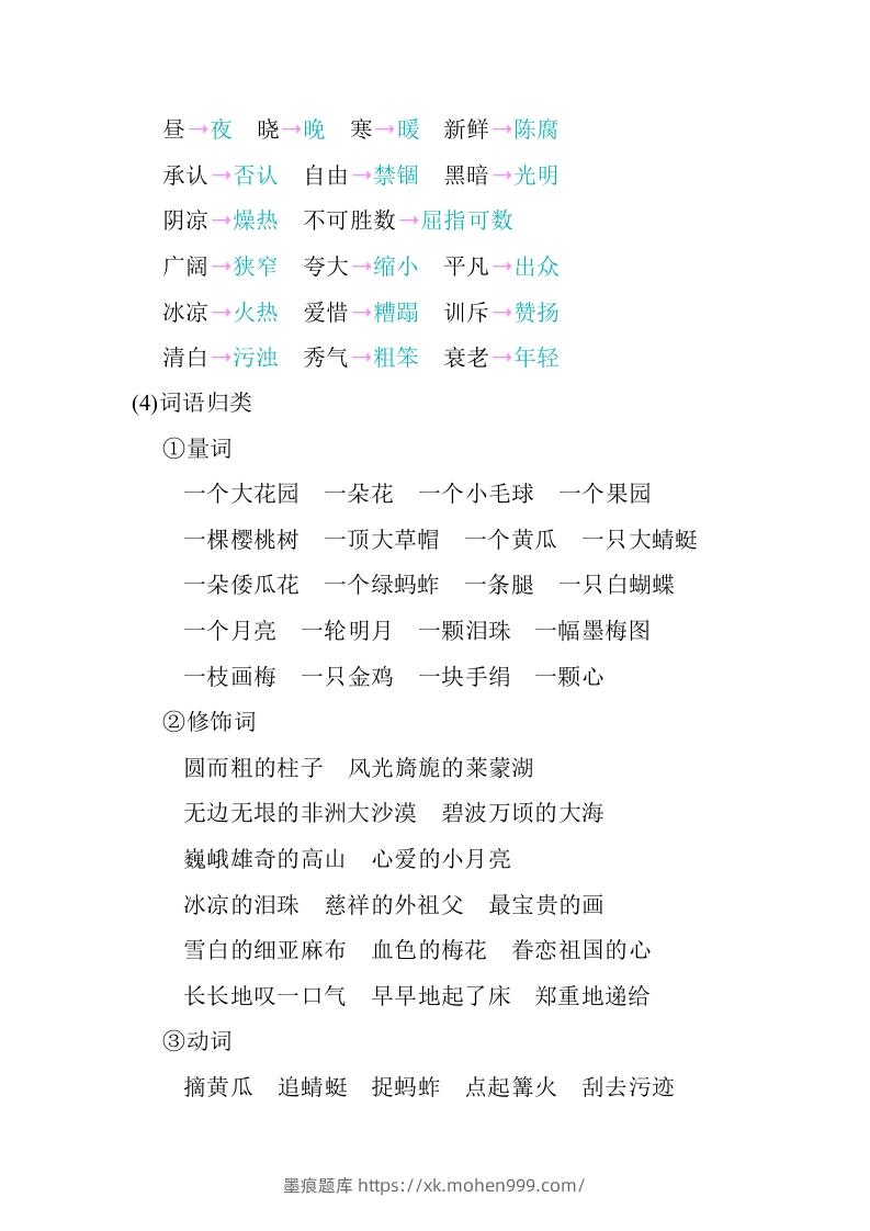 图片[3]-五年级语文下册第一单元知识小结（部编版）-墨痕题库