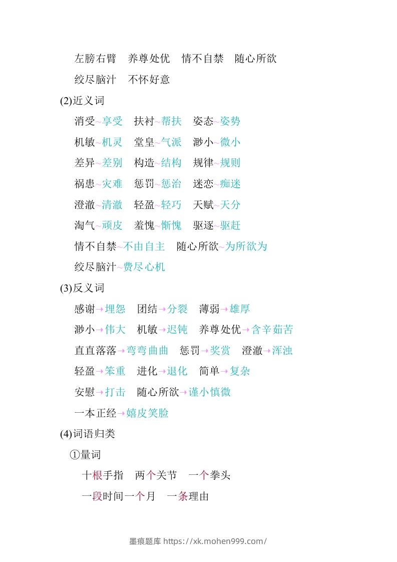 图片[2]-五年级语文下册07.第八单元知识小结（部编版）-墨痕题库