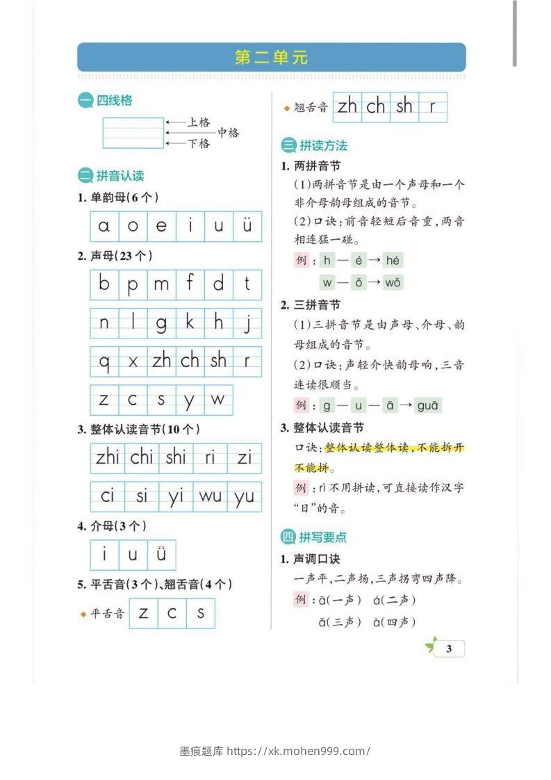 图片[3]-一上语文必考梳理-墨痕题库