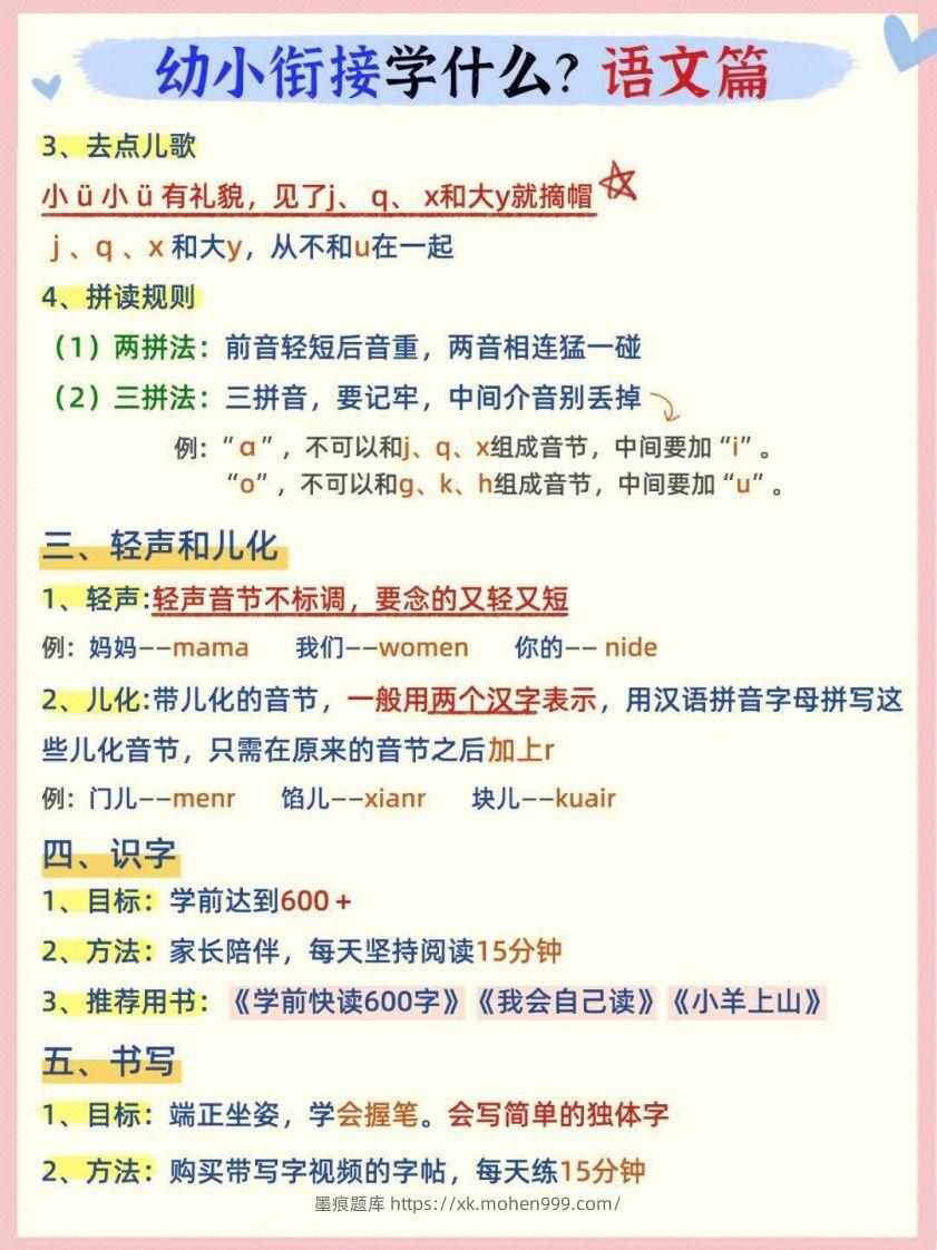 图片[2]-幼小衔接语文篇-墨痕题库