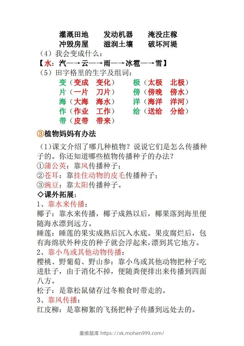 图片[2]-二年级上册语文全册每课重点知识点汇总()-墨痕题库