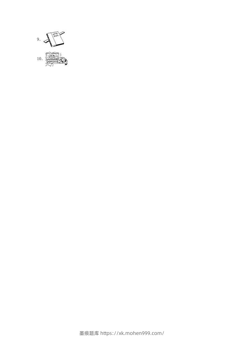 图片[2]-2020-2021学年浙江省湖州市德清县四年级上学期期末英语真题及答案(Word版)-墨痕题库